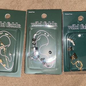 New 3 sets of Target Wild fable earrings and cuff sets